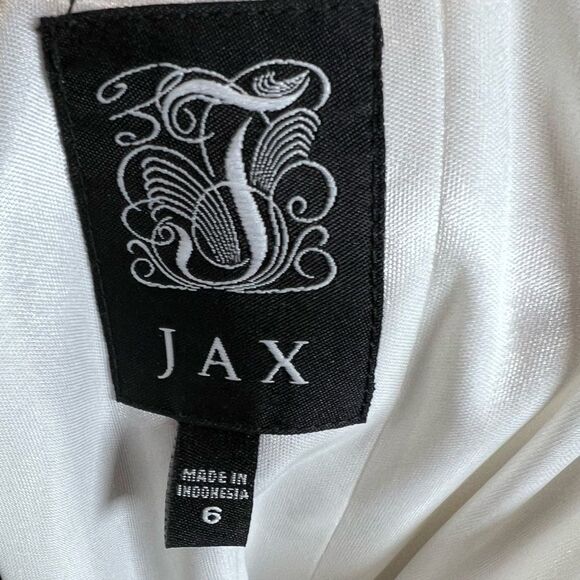 Jax black white and green color block strapless satin dress size 6 - Picture 7 of 8